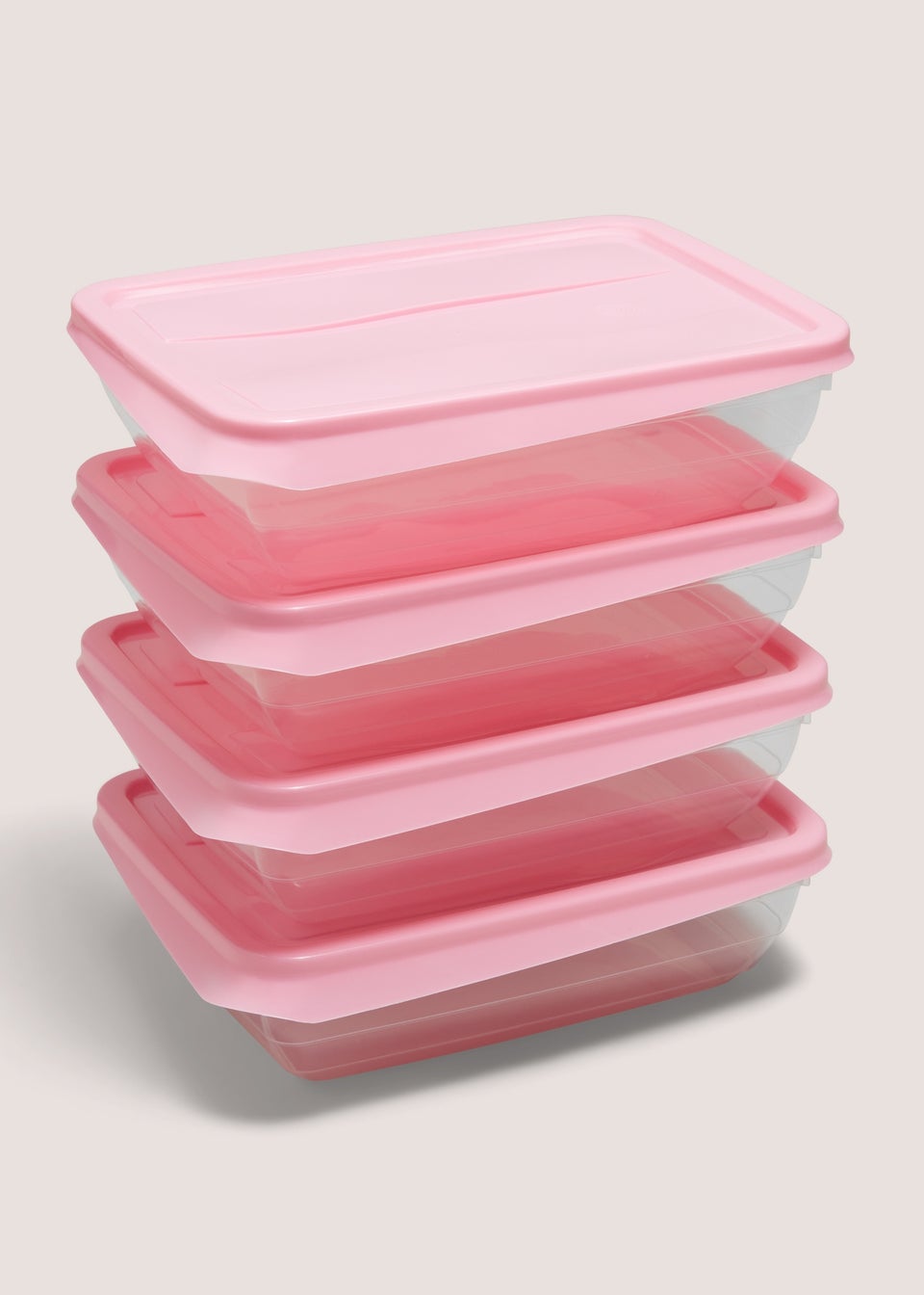 4 Pack Pink Food Containers