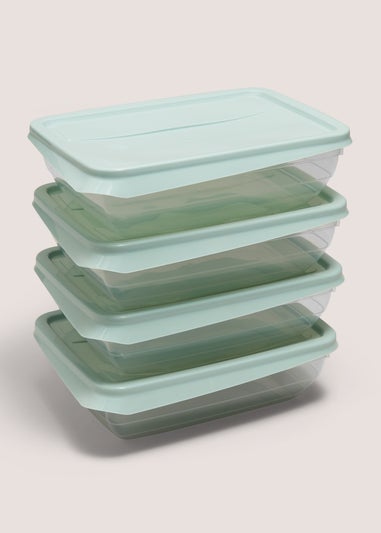 4 Pack Green Food Containers