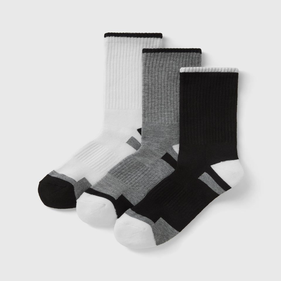 3 Pack Multicolour Athletic Sports Socks