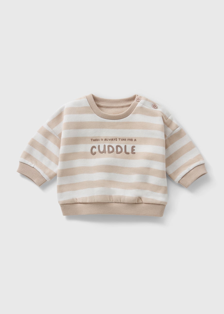 Baby Stone Stripe Cuddle Sweatshirt (Newborn-23mths)