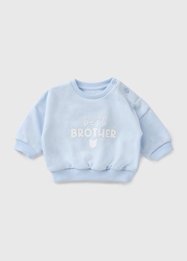 Baby Blue Best Brother Sweatshirt (Newborn-23mths)