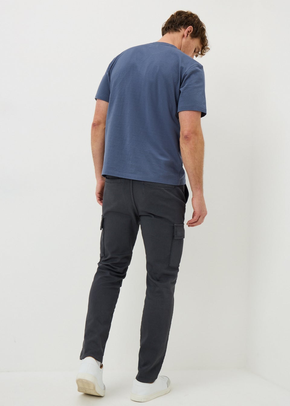 Charcoal Knitted Cargo Trousers
