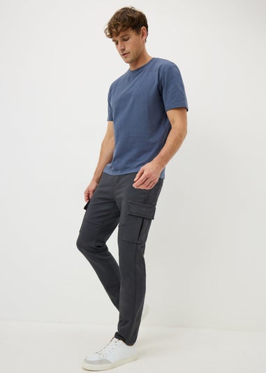 Charcoal Knitted Cargo Trousers