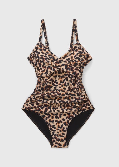 Brown Leopard Shapewear Swimsuit