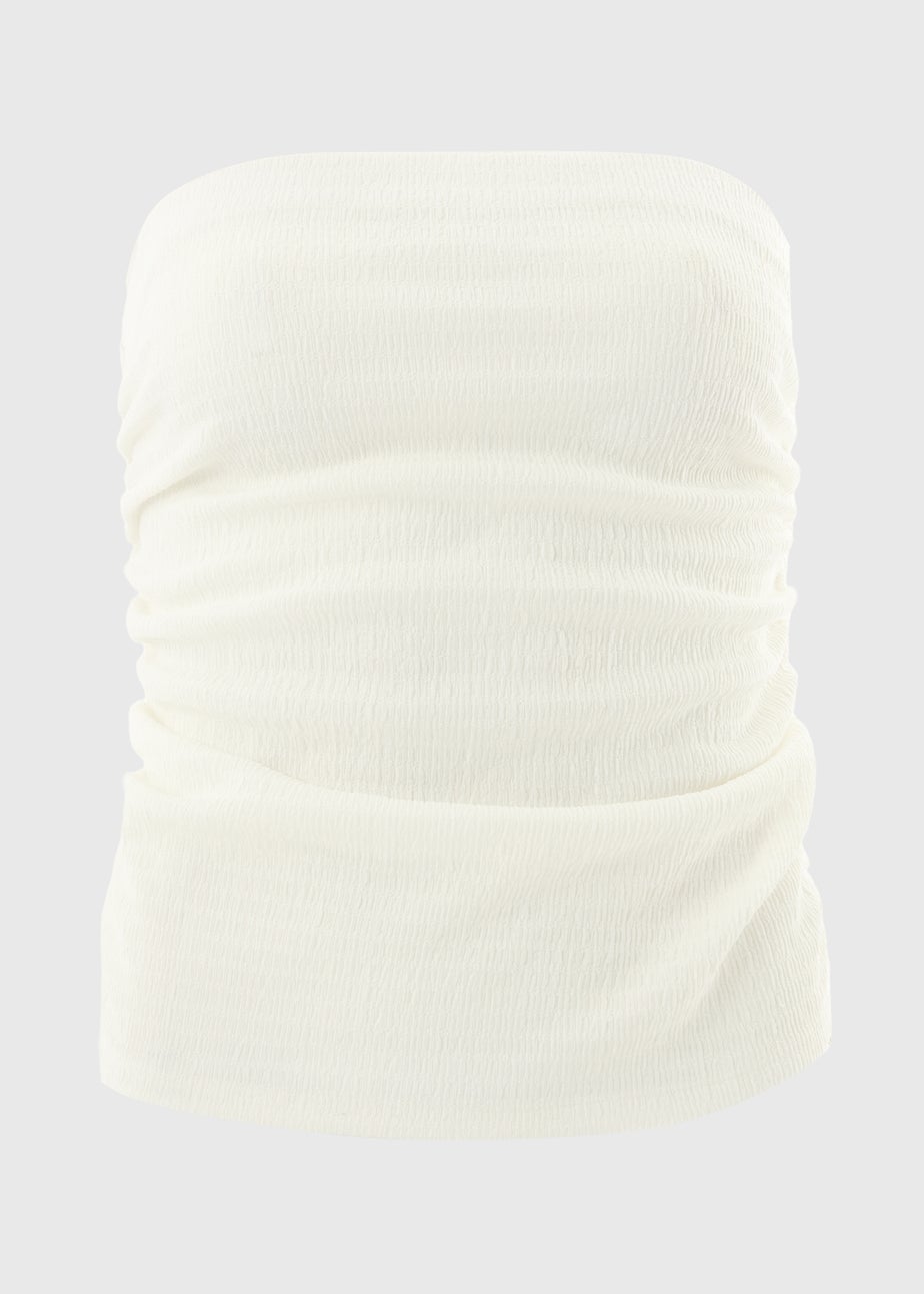 Cream Textured Bandeau