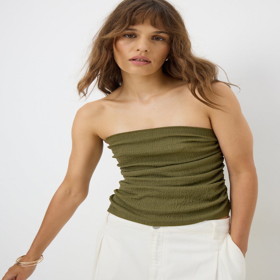 Khaki Textured Bandeau