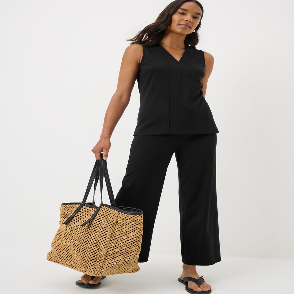 Black Ponte Co-Ord Vest