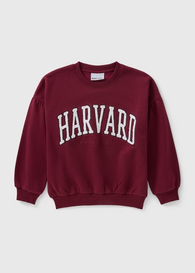 Girls Burgundy Harvard Sweatshirt (8-13yrs)