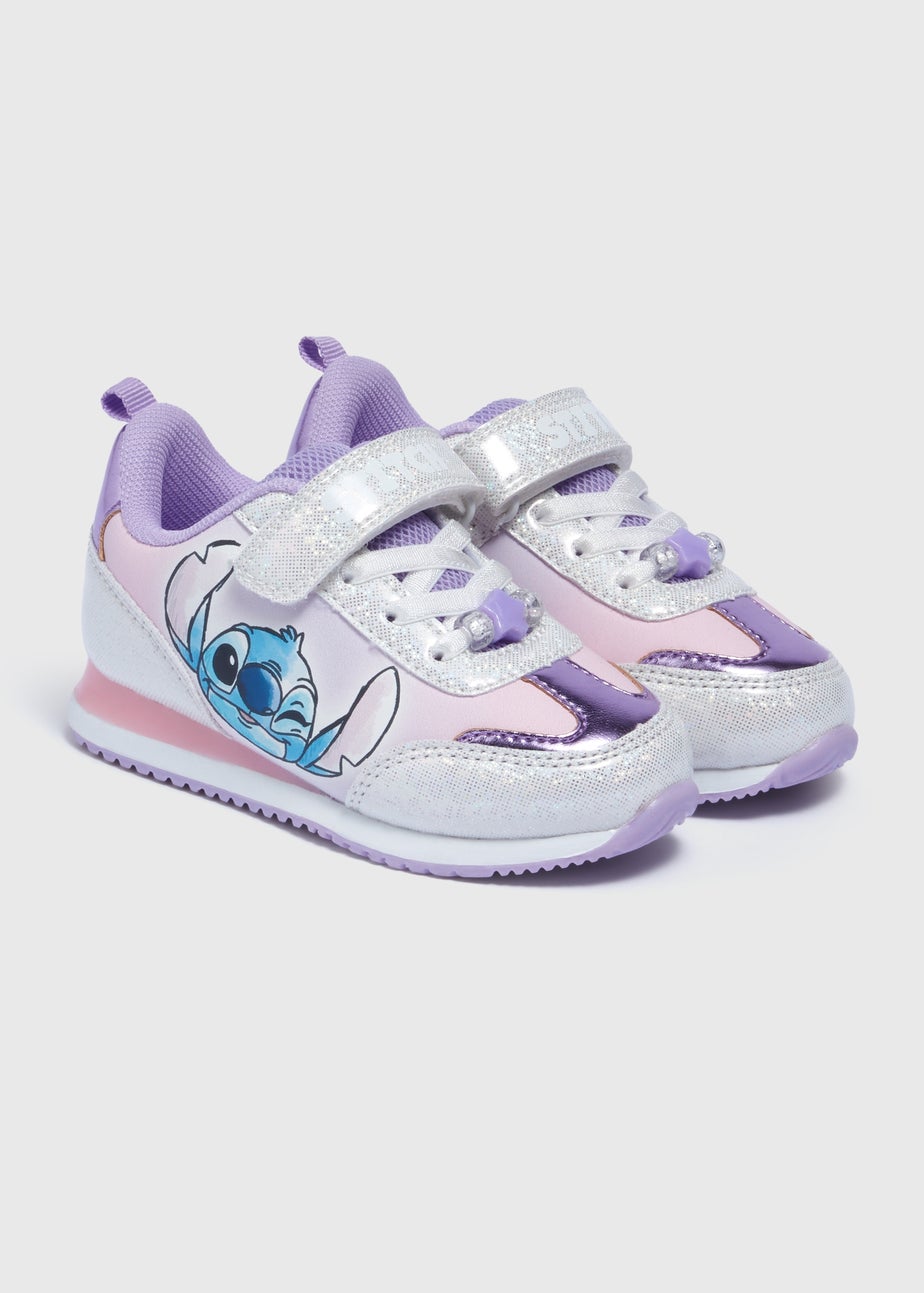 Disney Girls Lilac Stitch Retro Trainers (Younger 4-12)