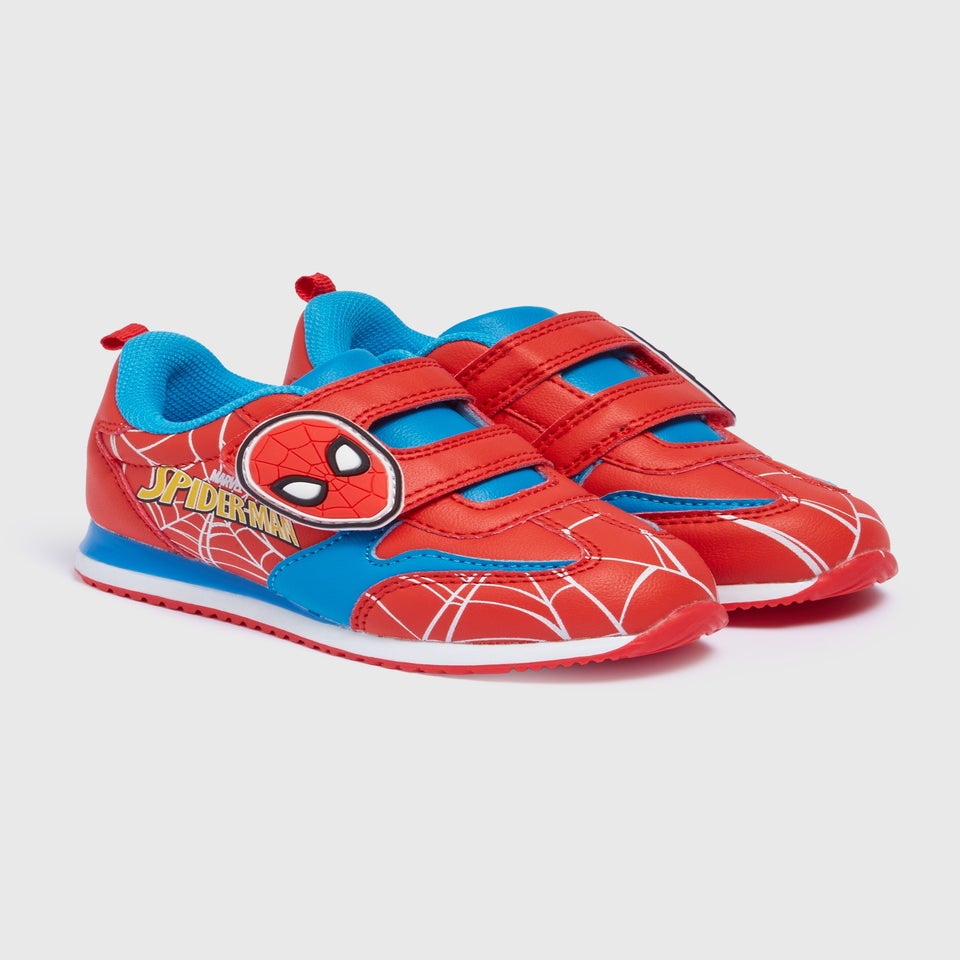 Spiderman Boys Red Retro Trainers (Younger 4-12)