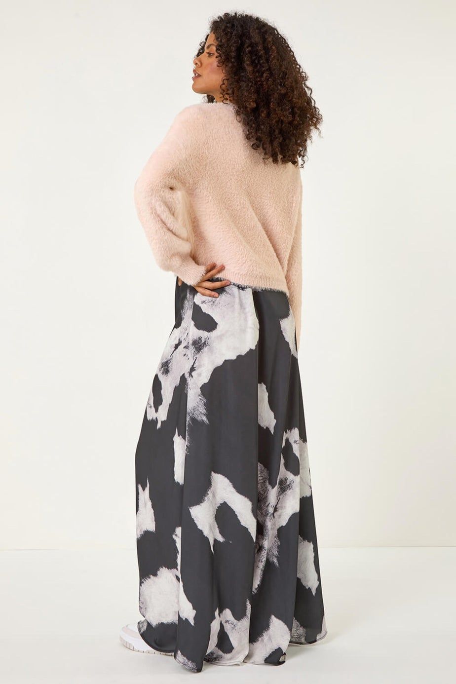 Roman Pink Fluffy Long Sleeve Knit Jumper