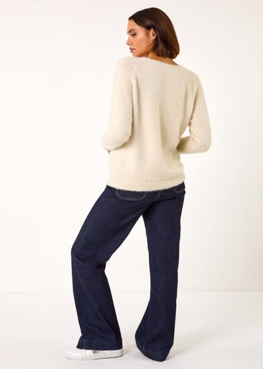 Roman Natural Floral Placement Knit Jumper