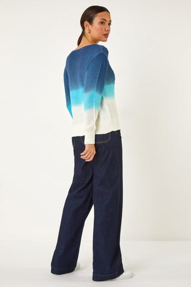 Roman Denim Ombre Stitch Knit Jumper