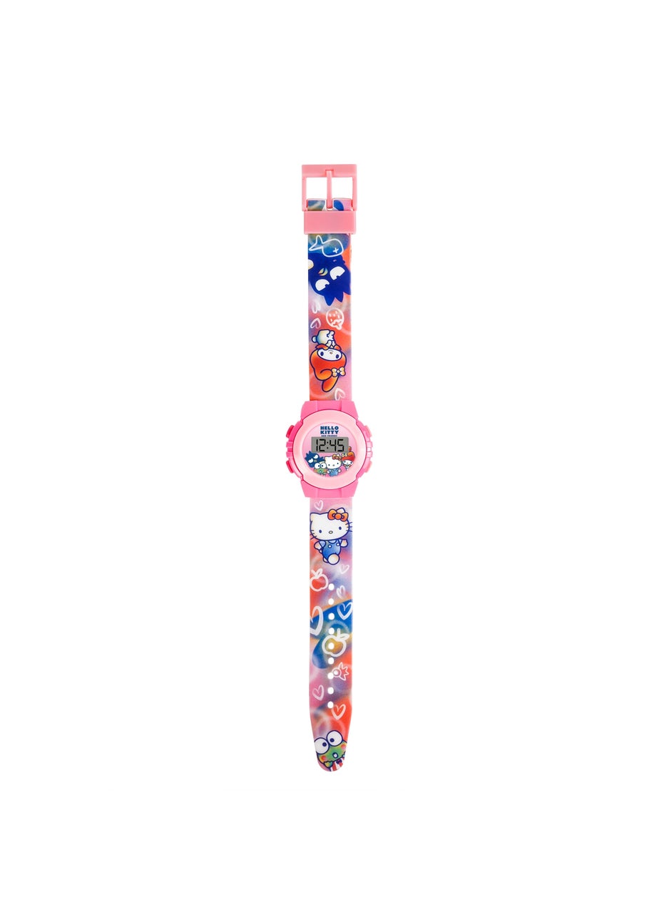 Hello Kitty Pink Printed Strap Digital Watch