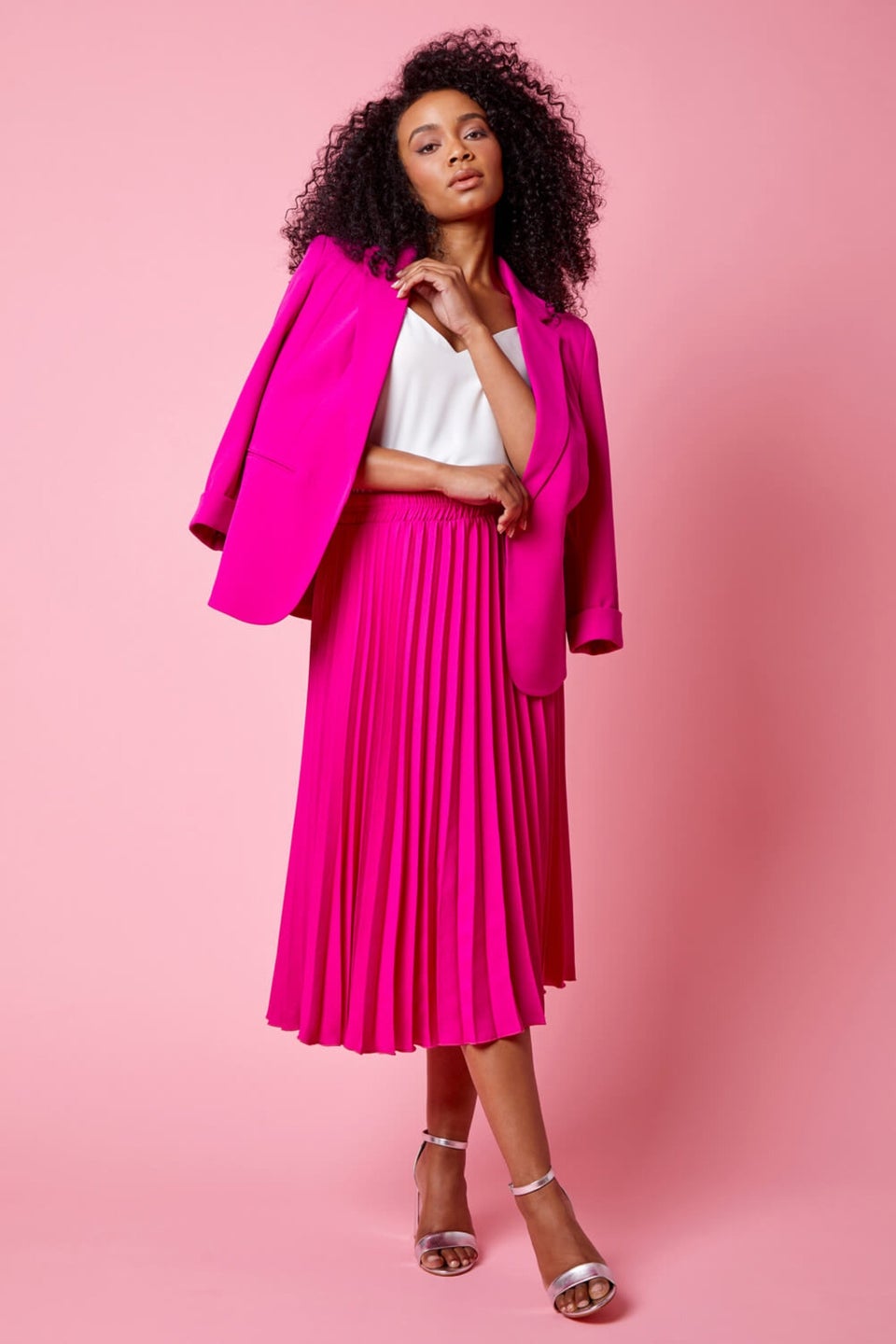Roman Candy Pink Classic Stretch Blazer