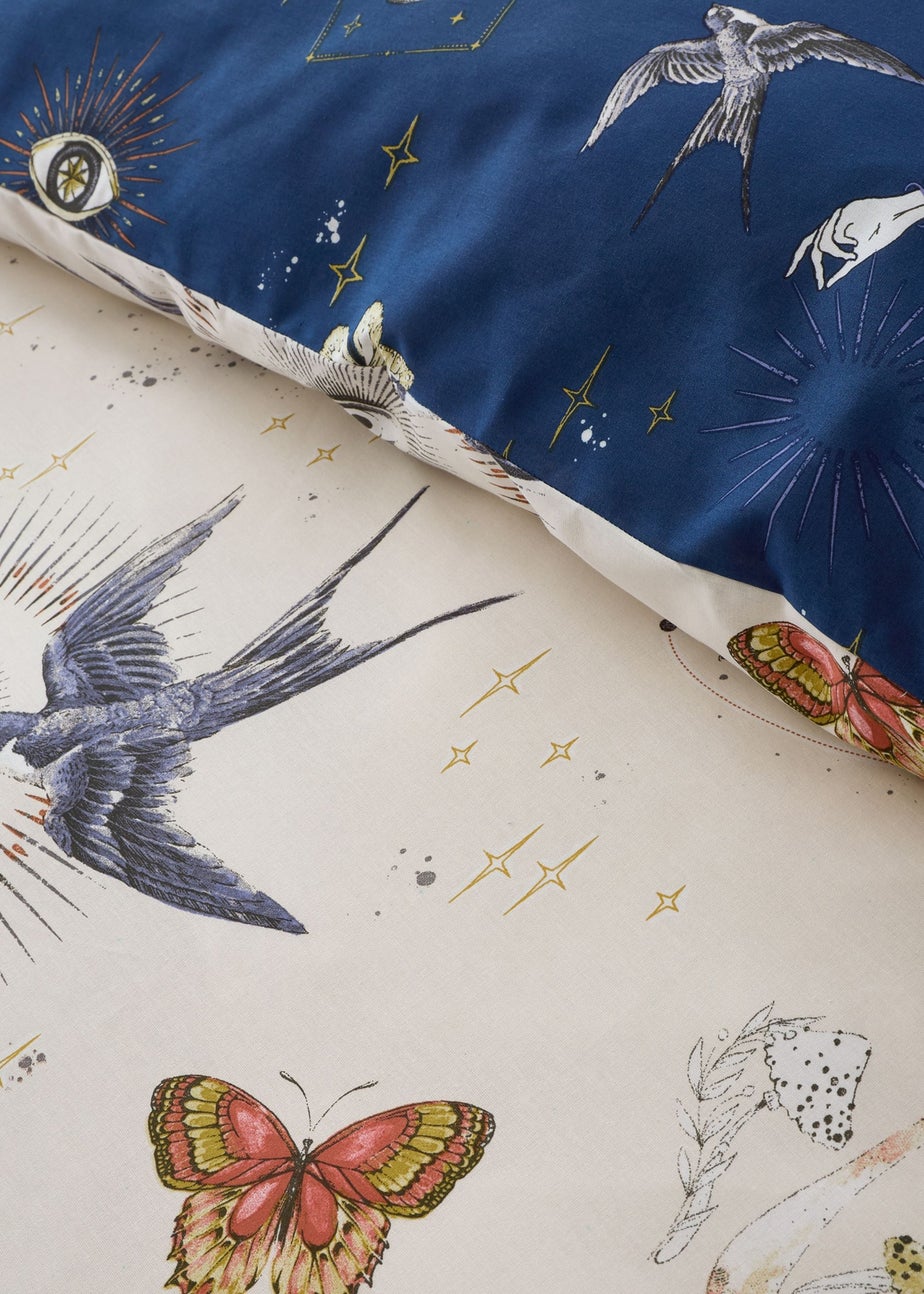 Sassy B Astrology Reversible Duvet Cover Set Cream