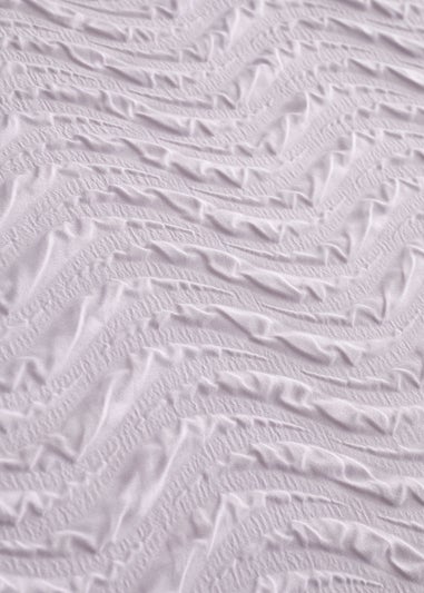 Catherine Lansfield Heatset Wave Duvet Cover Set Lilac