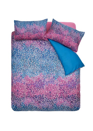 Catherine Lansfield Satin Animal Print Single Duvet Cover Set Teal