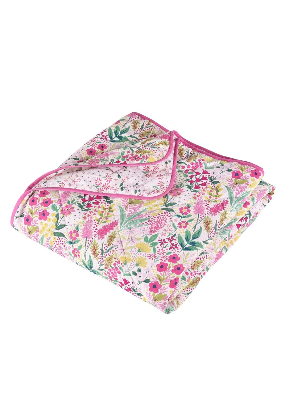 Catherine Lansfield Tilly Floral Fully Reversible 220x230cm Bedspread