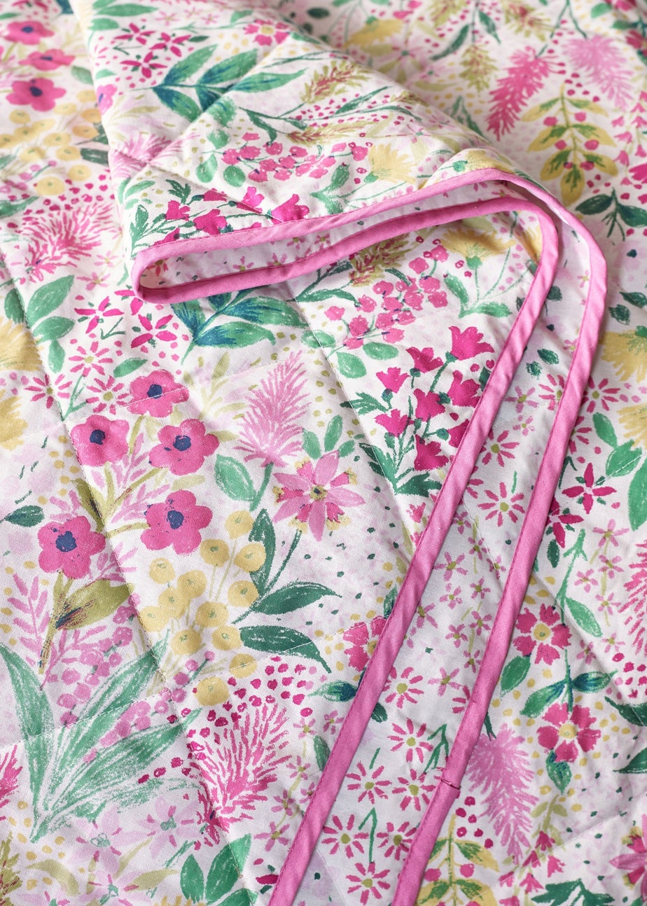 Catherine Lansfield Tilly Floral Fully Reversible 220x230cm Bedspread