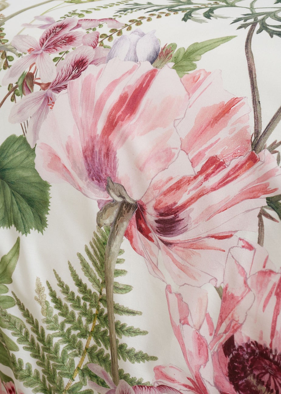 RHS Serenity Garden Reversible 200 Thread Count Cotton Duvet Cover Set Lilac