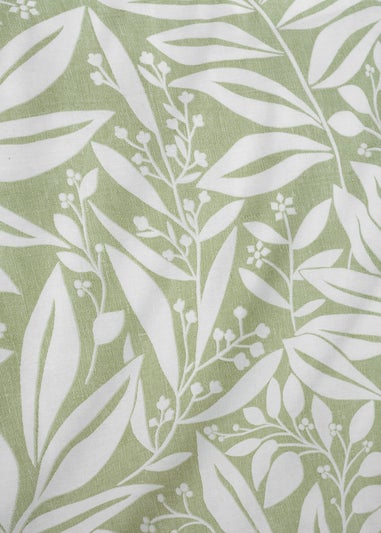 Catherine Lansfield Sorrel Leaf Reversible Duvet Cover Set Green
