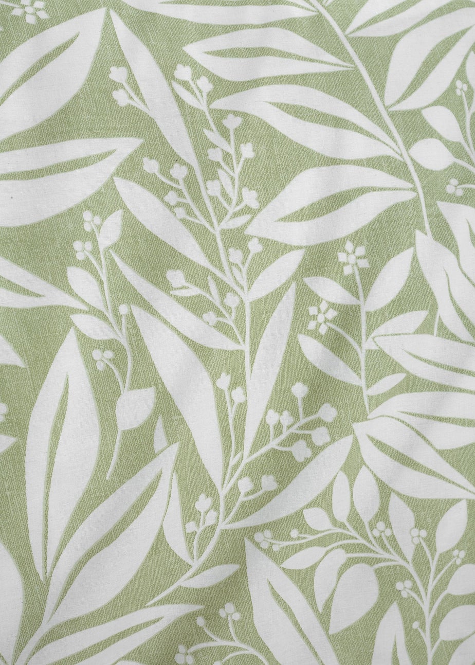 Catherine Lansfield Sorrel Leaf Reversible Duvet Cover Set Green