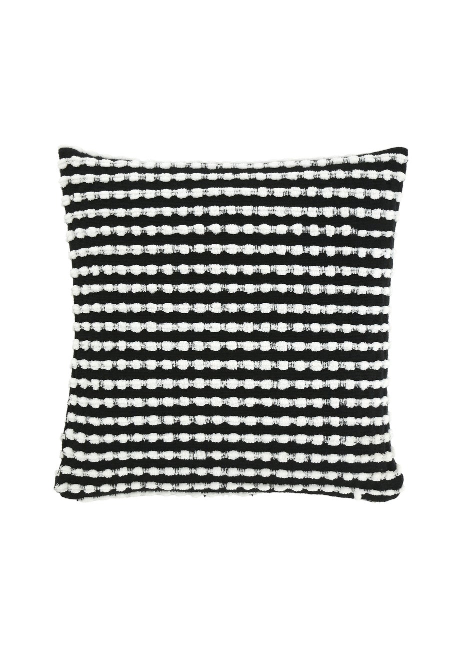 Catherine Lansfield Stab Stitch 43x43cm Cushion Black