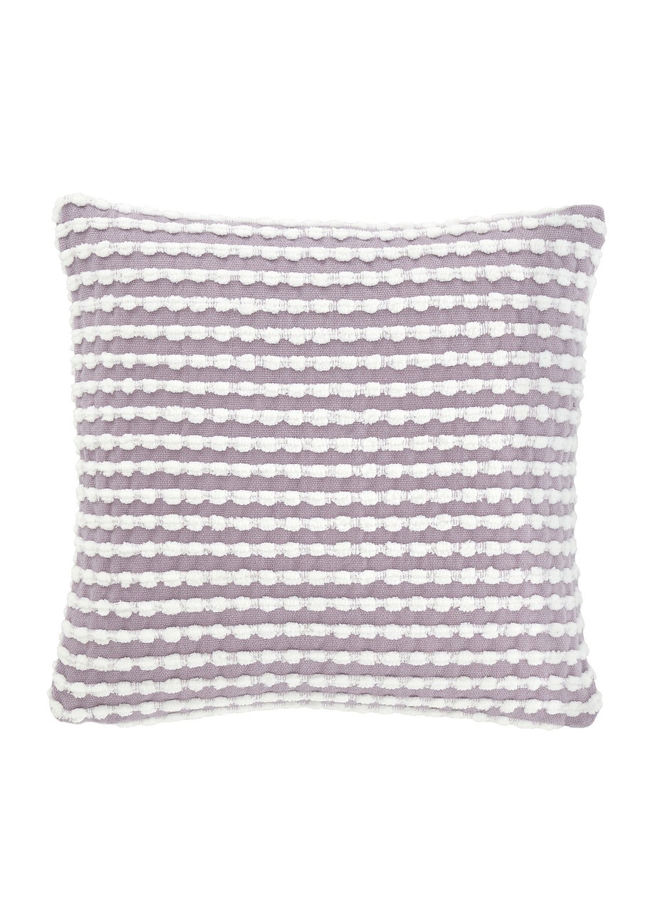 Catherine Lansfield Stab Stitch 43x43cm Cushion Lilac