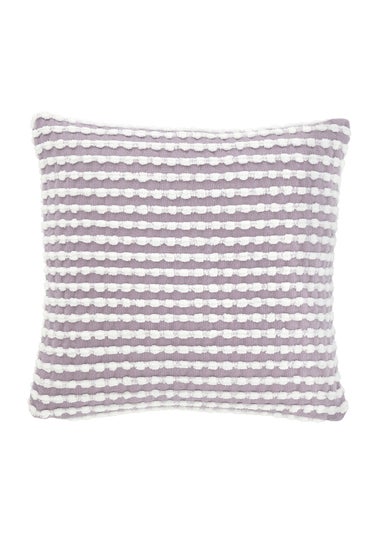 Catherine Lansfield Stab Stitch 43x43cm Cushion Lilac
