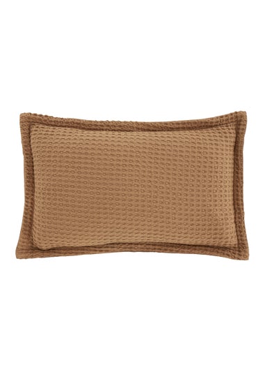 Pineapple Elephant Jaipur Chunky Waffle Cotton 30x50cm Cushion Caramel