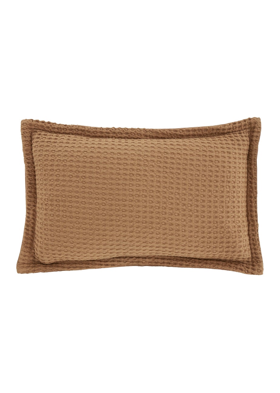 Pineapple Elephant Jaipur Chunky Waffle Cotton 30x50cm Cushion Caramel