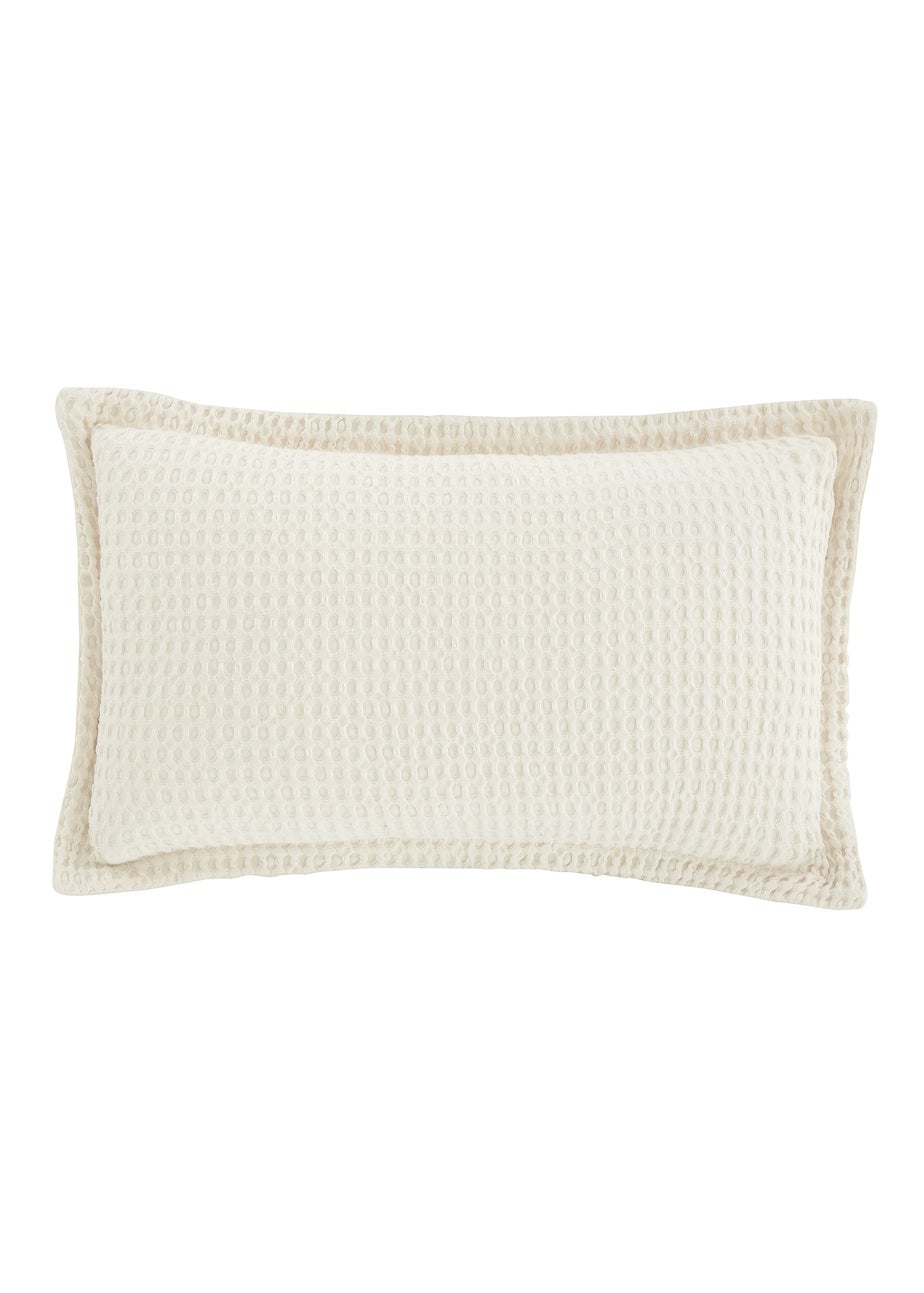 Pineapple Elephant Jaipur Chunky Waffle Cotton 30x50cm Cushion Natural