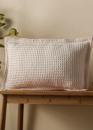 Pineapple Elephant Jaipur Chunky Waffle Cotton 30x50cm Cushion Natural