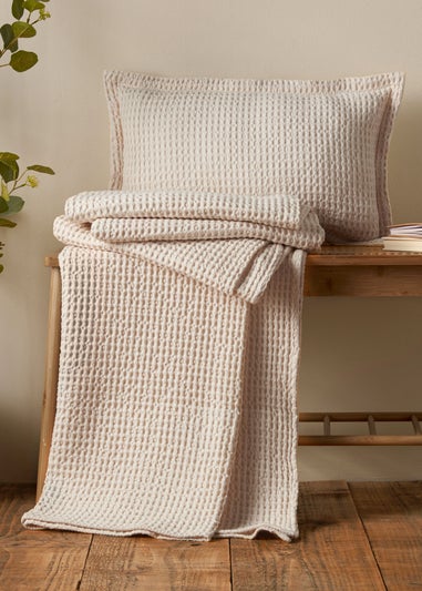 Pineapple Elephant Jaipur Chunky Waffle Cotton 30x50cm Cushion Natural