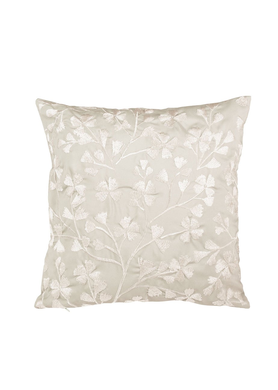 Catherine Lansfield Brooke Floral 45x45cm Cushion Natural