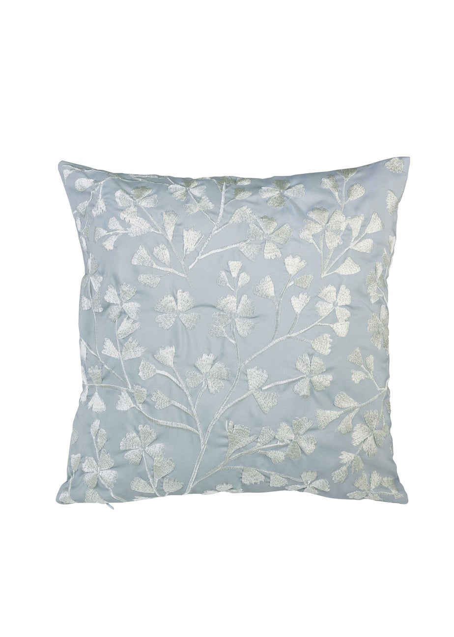 Catherine Lansfield Brooke Floral 45x45cm Cushion Duck egg Blue