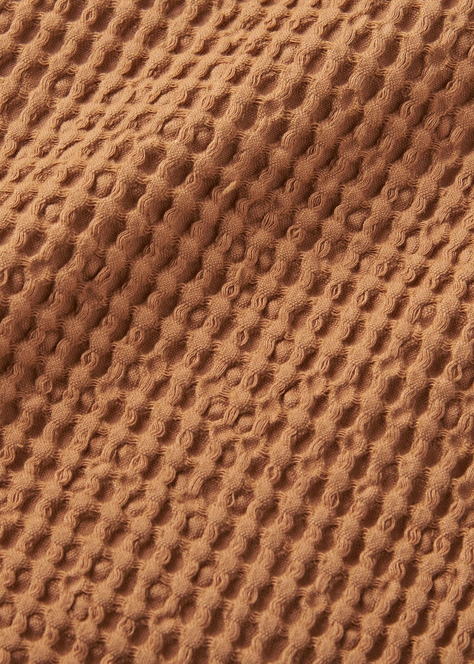 Pineapple Elephant Jaipur Chunky Waffle Cotton 150x200cm Blanket Throw Caramel