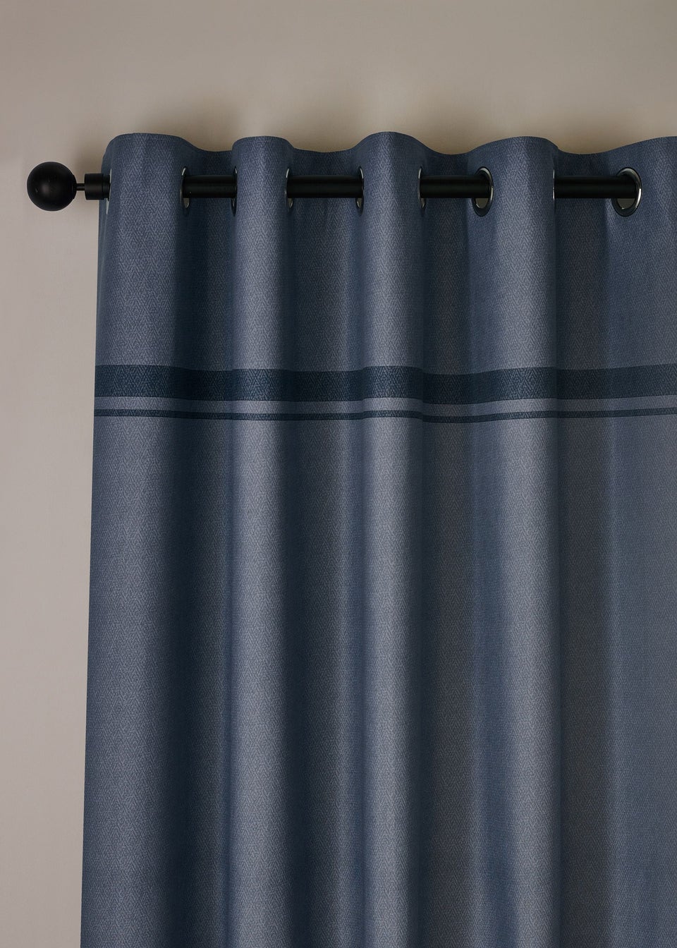 Catherine Lansfield Melville Lined Eyelet Curtains Blue