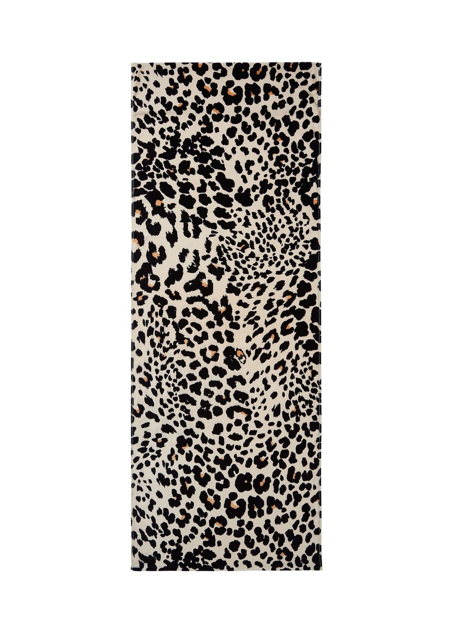 Catherine Lansfield Leopard Cotton Beach Sun Lounger Towel
