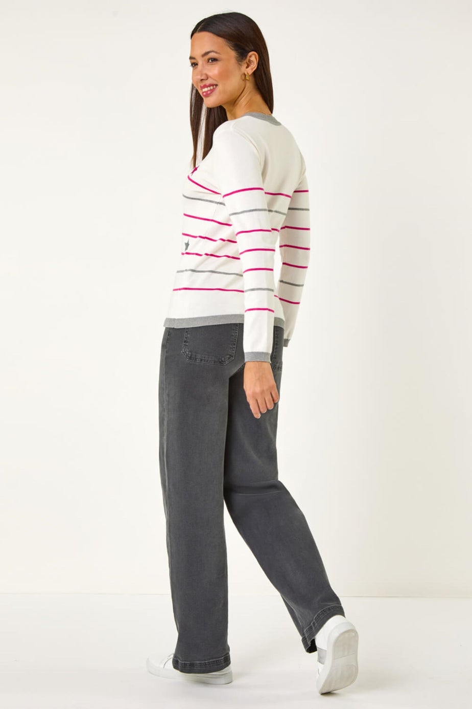 Roman Ivory Star Embroidery Jumper