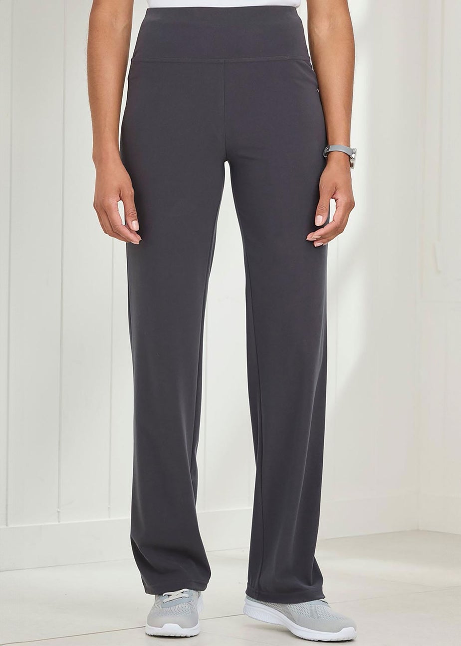 Cotton Traders Dark Grey Soft Touch Stretch Yoga Pants