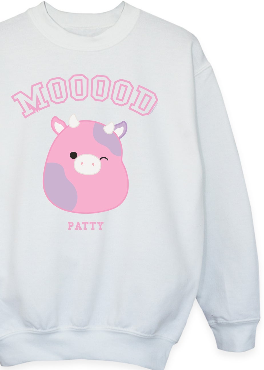 Squishmallows Patty Mood Girls White Sweatshirt (5-13 Years)
