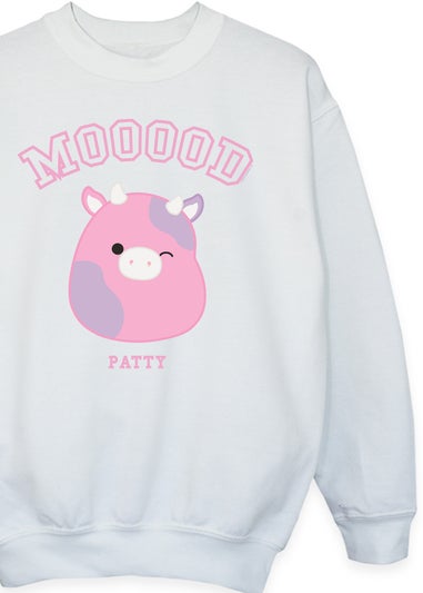 Squishmallows Patty Mood Girls White Sweatshirt (5-13 Years)
