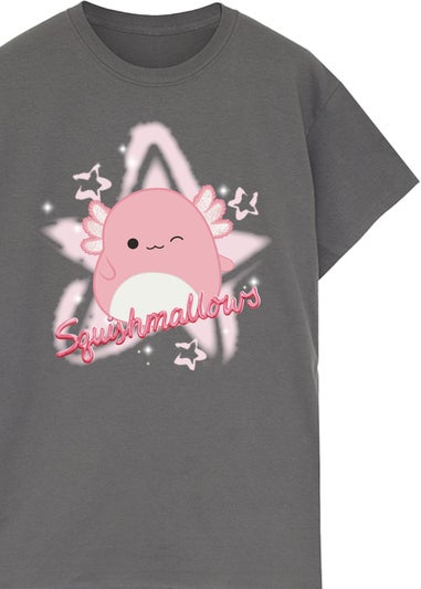 Squishmallows Archie Star Women Charcoal Boyfriend Fit T-Shirt