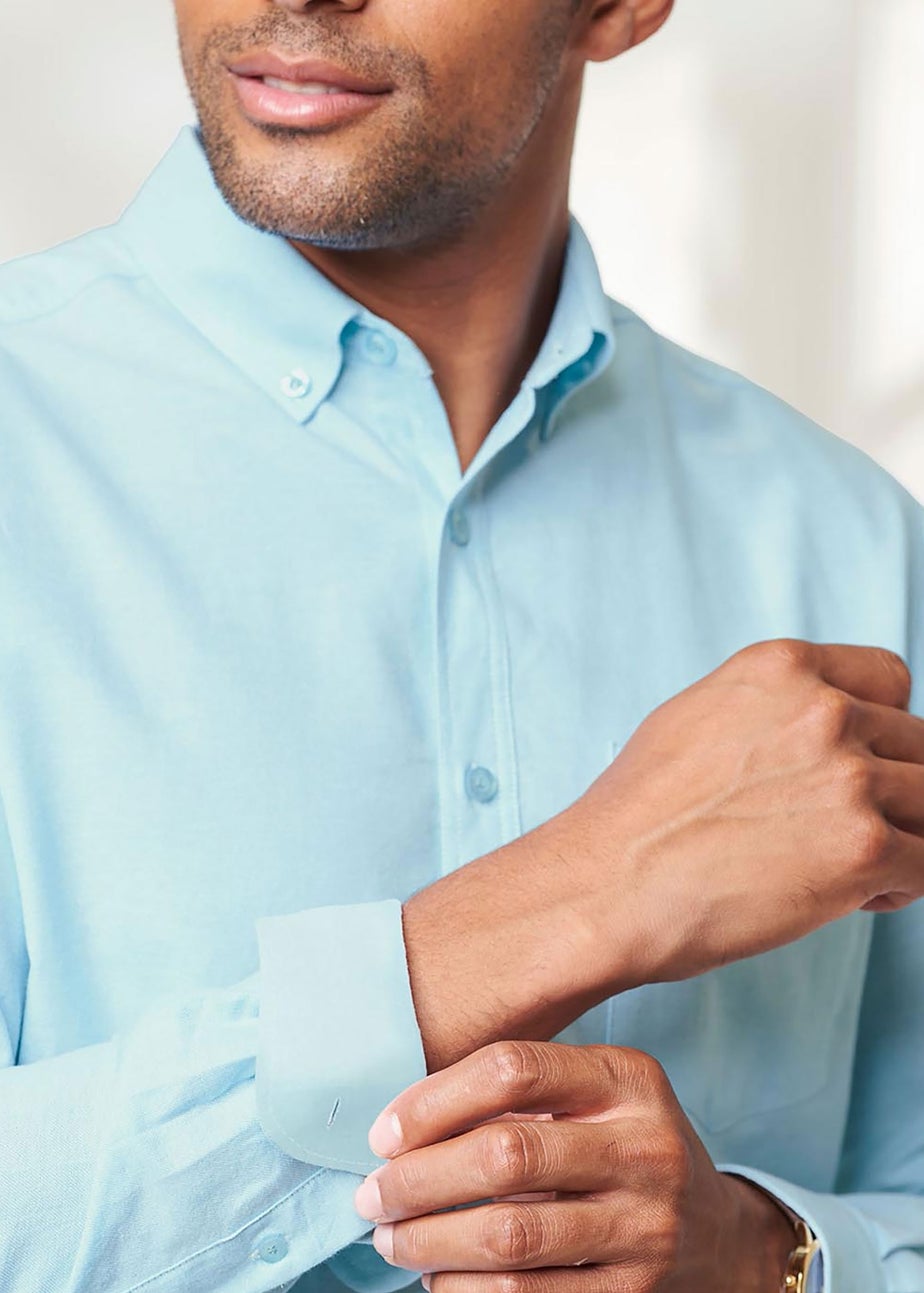 Cotton Traders Mint Long Sleeve Oxford Shirt