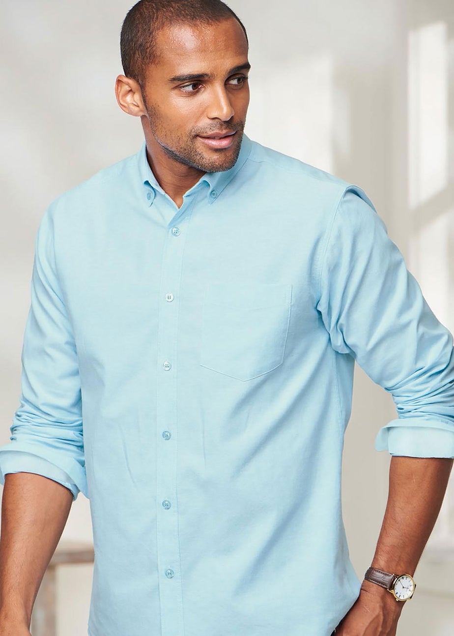 Cotton Traders Mint Long Sleeve Oxford Shirt
