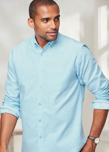 Cotton Traders Mint Long Sleeve Oxford Shirt