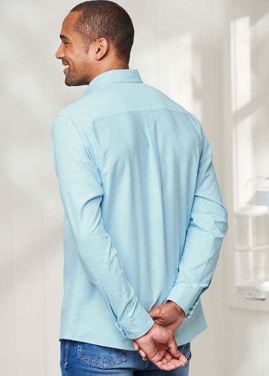 Cotton Traders Mint Long Sleeve Oxford Shirt