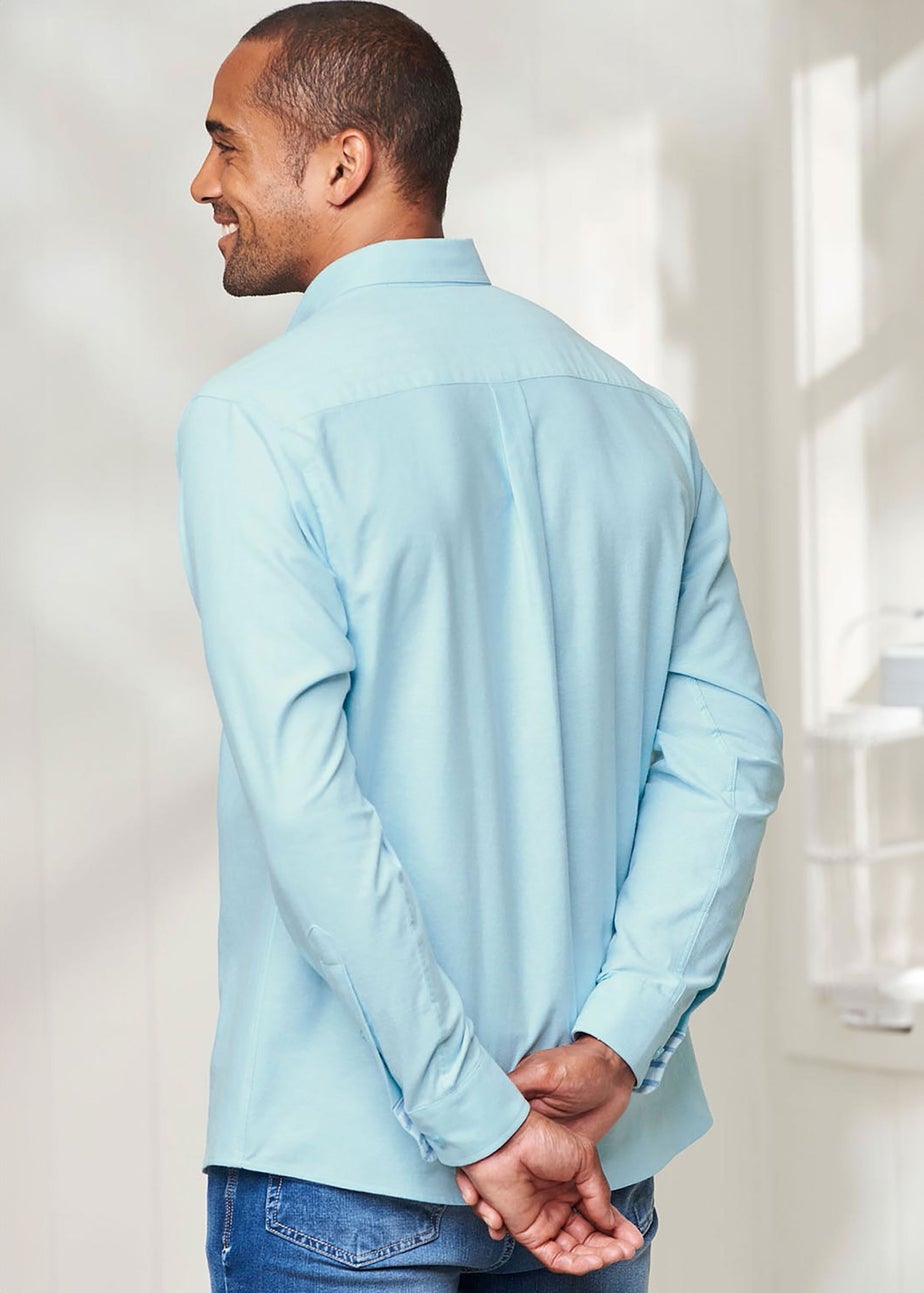 Cotton Traders Mint Long Sleeve Oxford Shirt